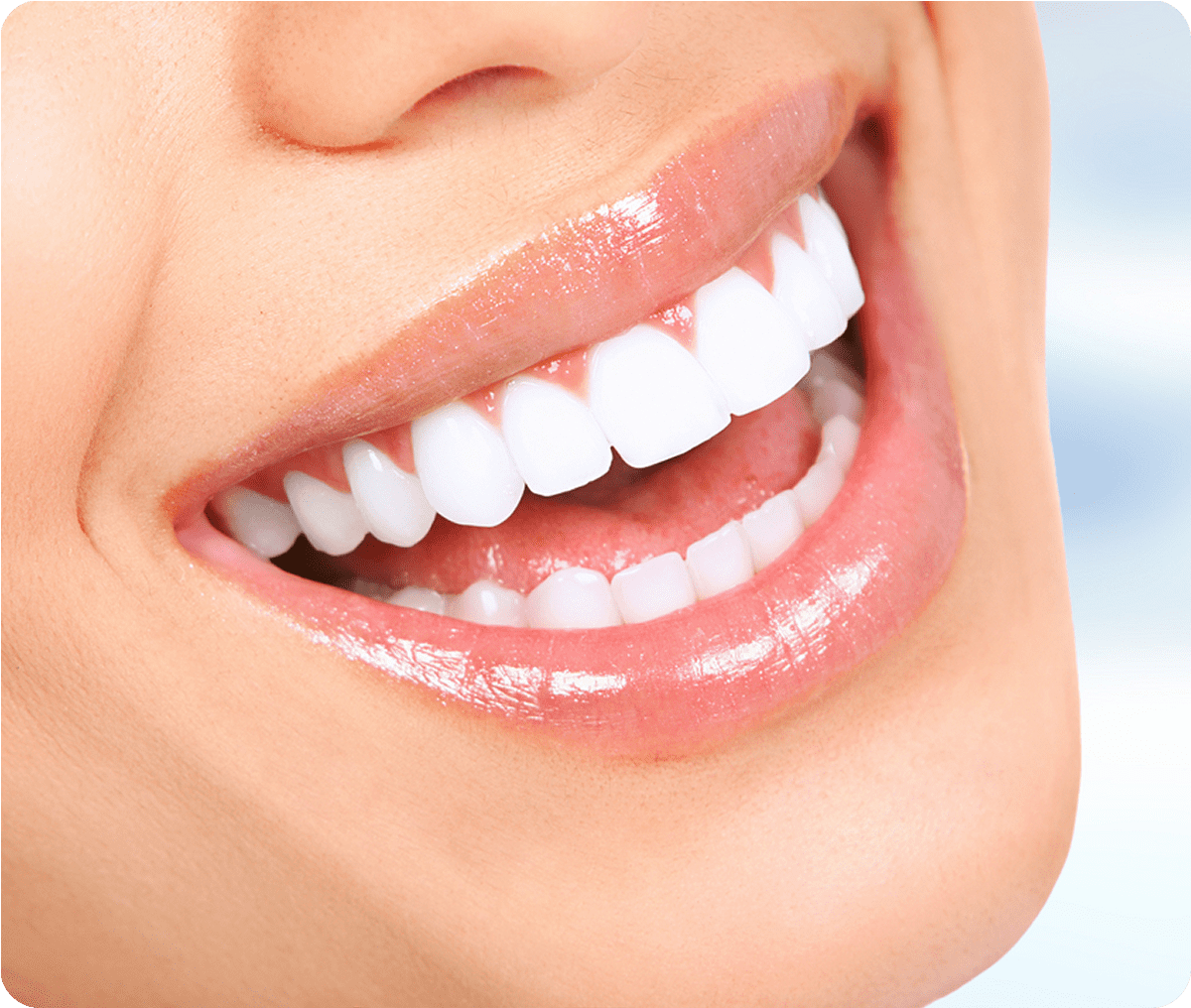 Bright smile with white teeth